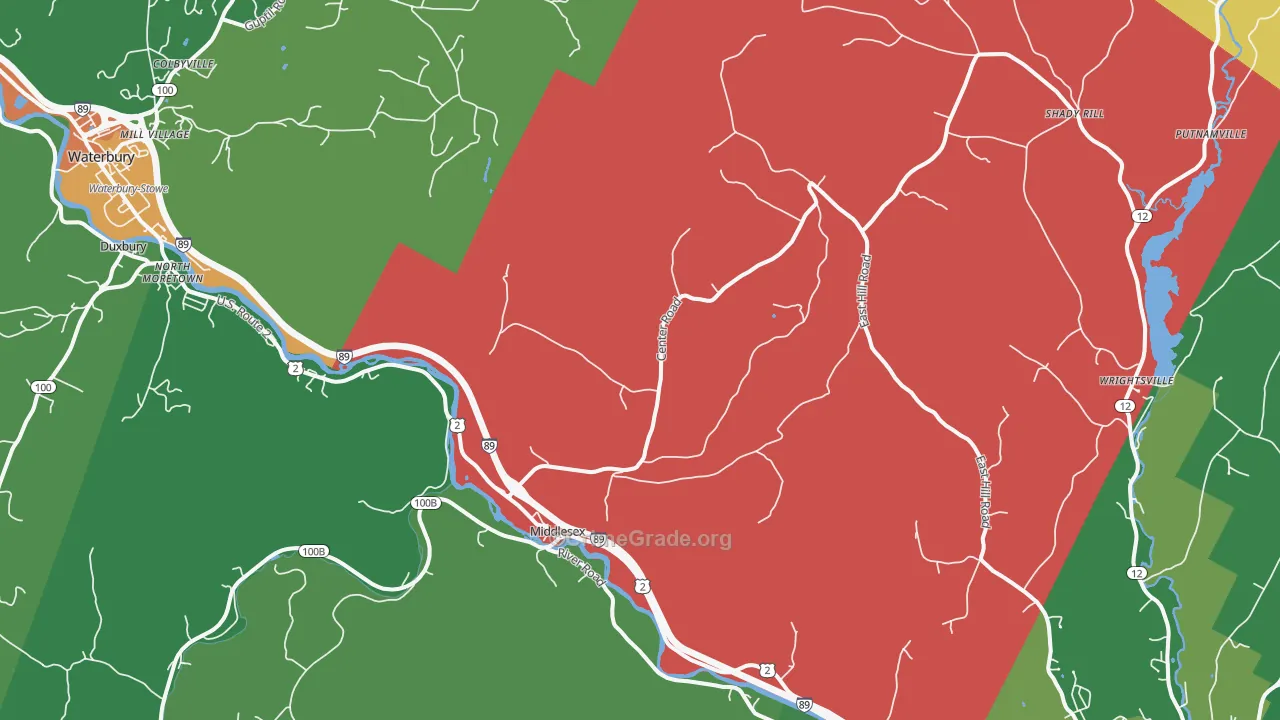Middlesex, VT Map of Murder Rates