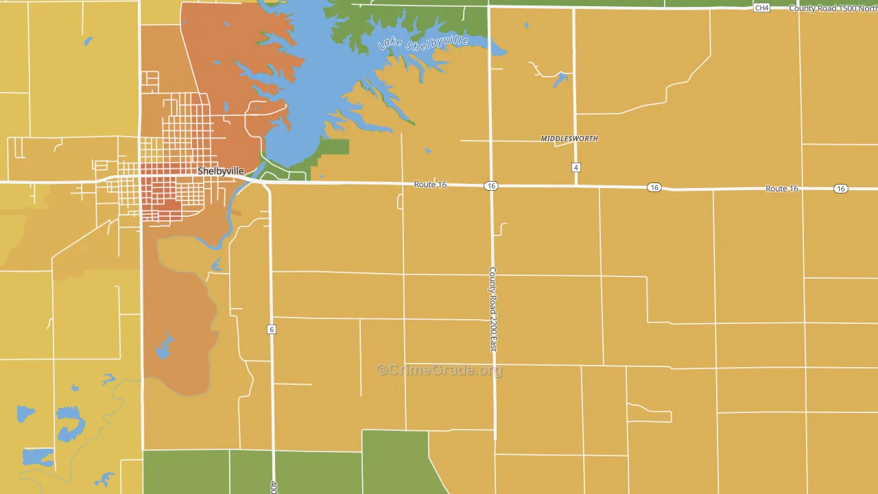 Middlesworth, IL Map of Murder Rates