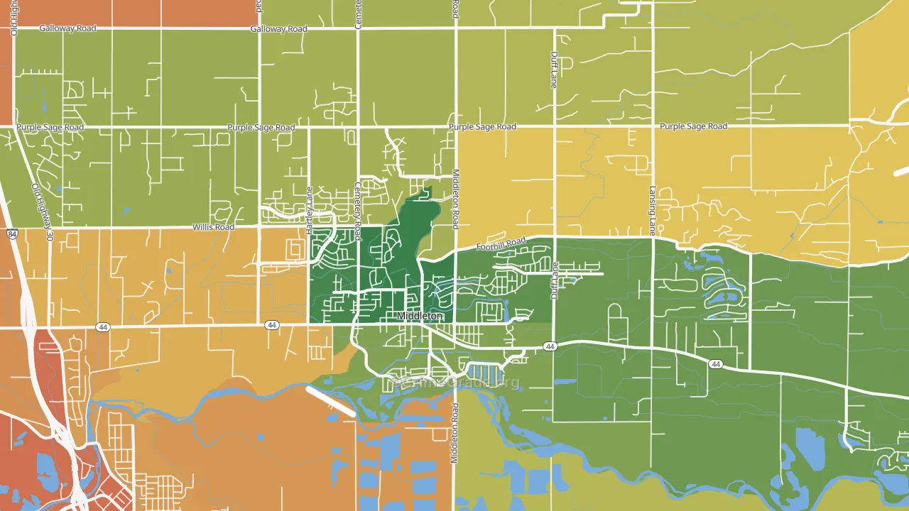 Middleton, ID Map of Murder Rates