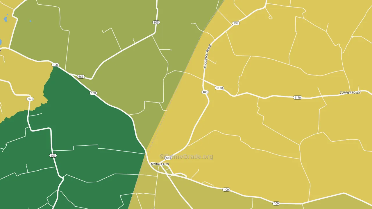 Middleton, KY Map of Murder Rates