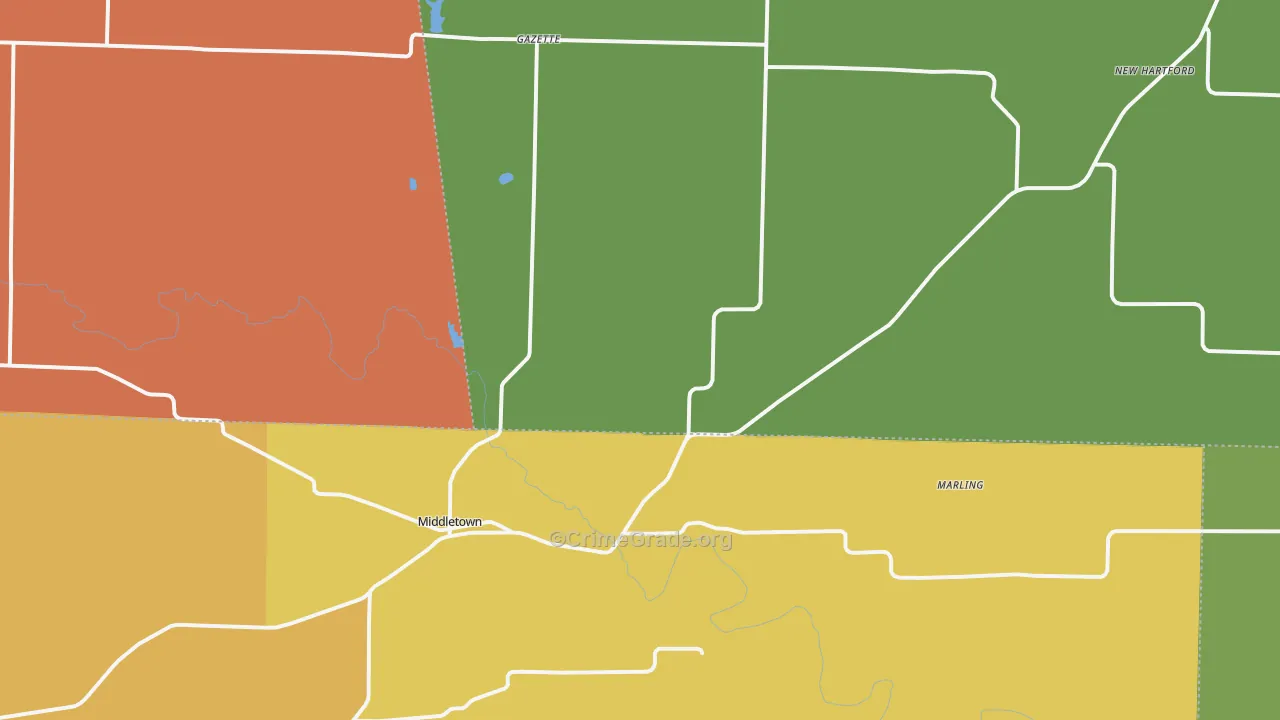 Middletown, MO Map of Murder Rates