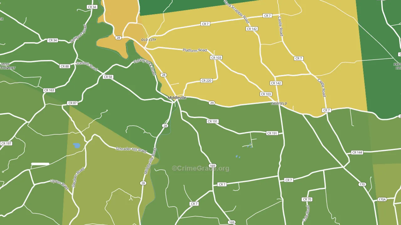 Middleville, NY Map of Murder Rates