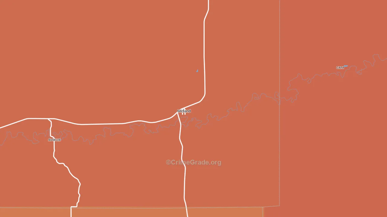Midland, SD Map of Murder Rates