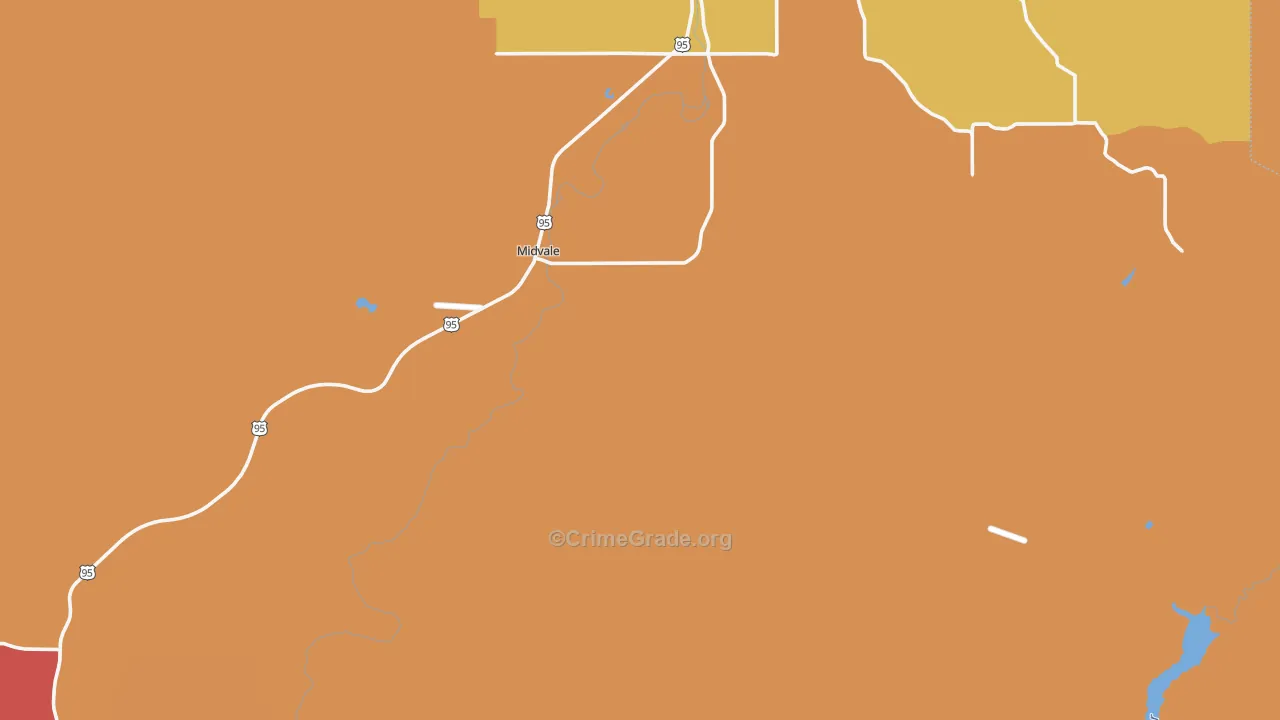 Midvale, ID Map of Murder Rates