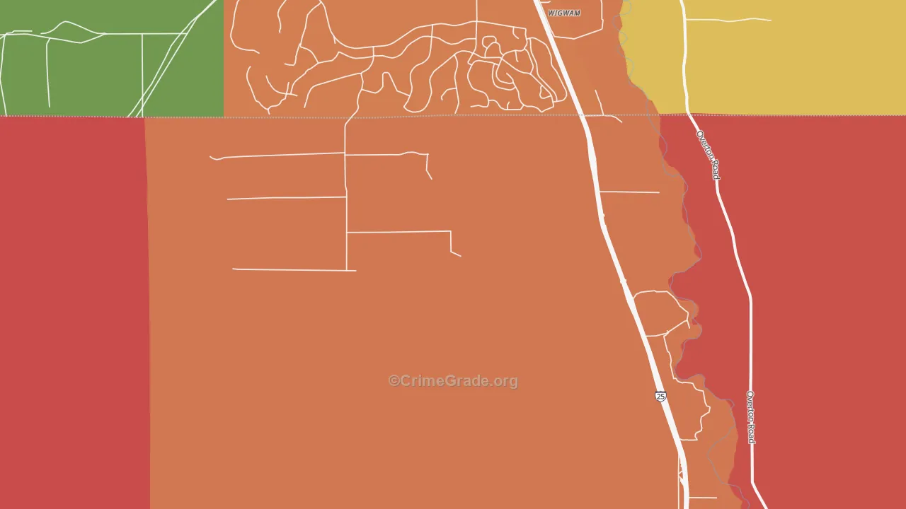 Midway, CO Map of Murder Rates