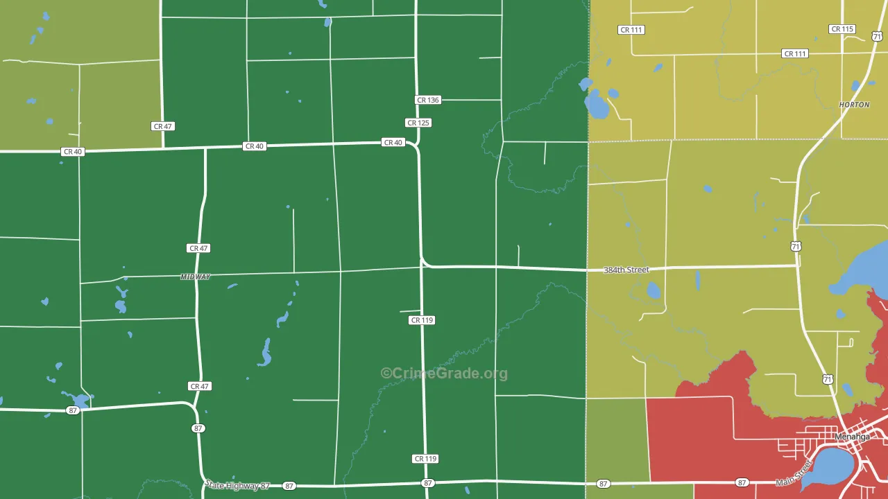 Midway, MN Map of Murder Rates