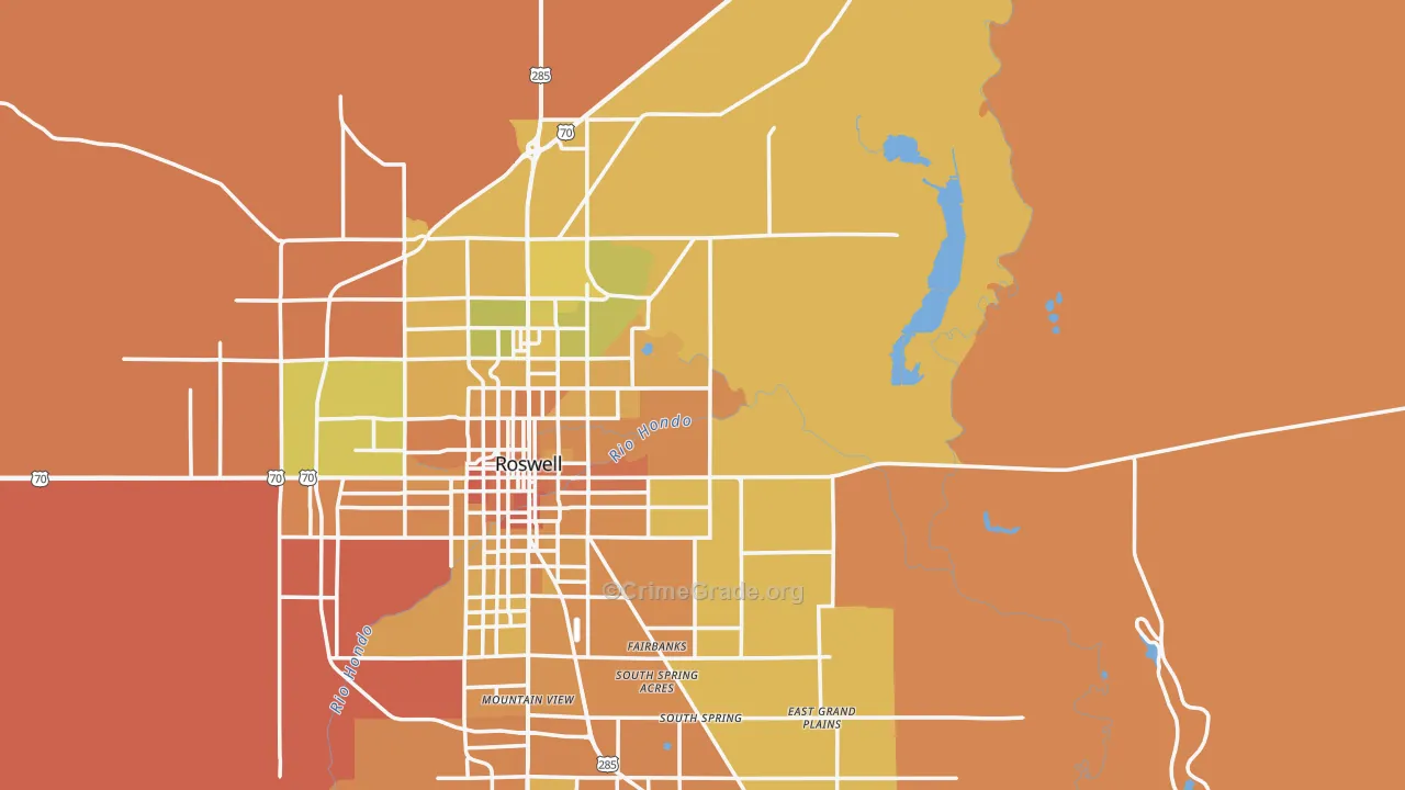 Midway, NM Map of Murder Rates