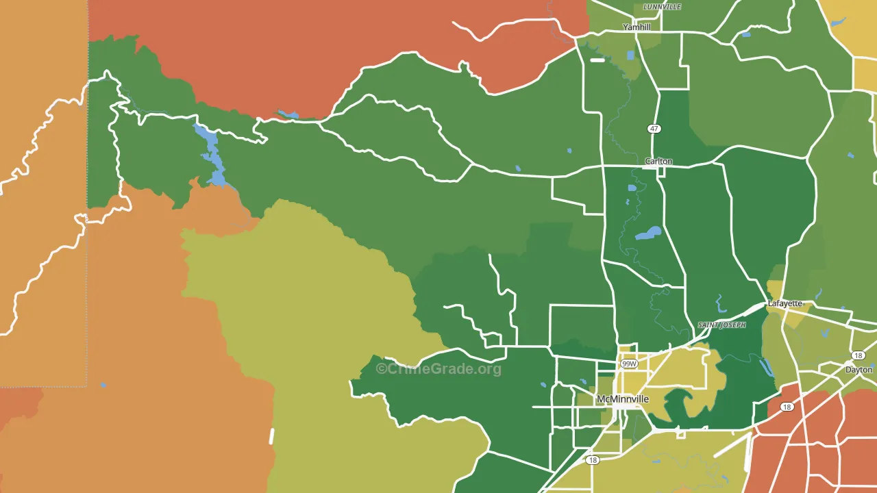 Midway, OR Map of Murder Rates