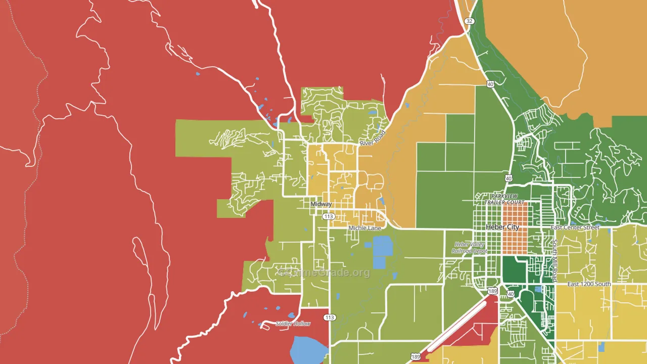 Midway, UT Map of Murder Rates