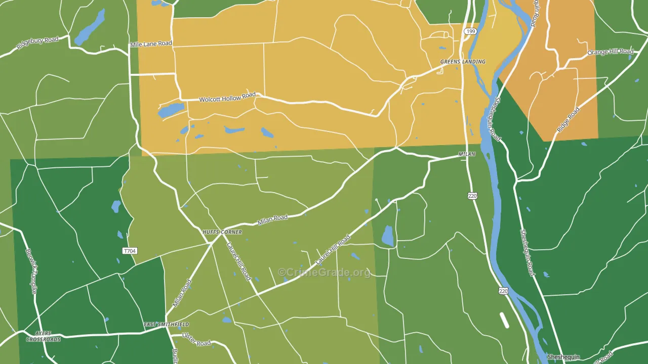 Milan, PA Map of Murder Rates