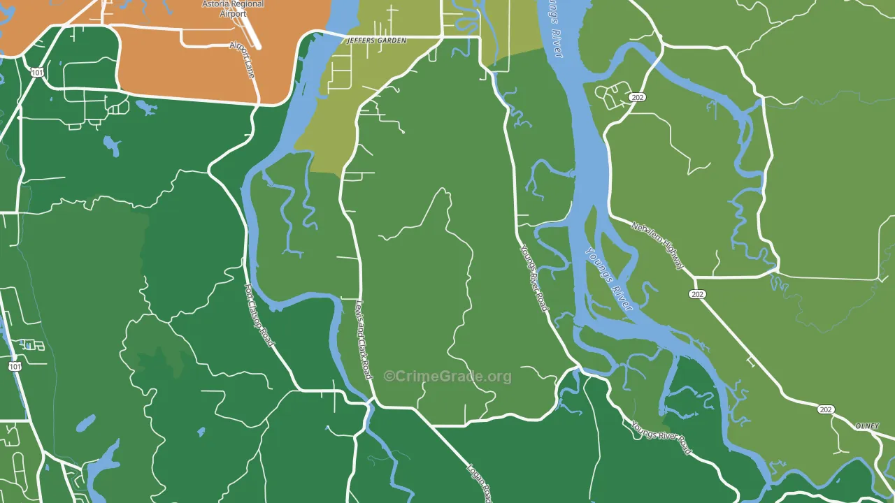 Miles Crossing, OR Map of Murder Rates