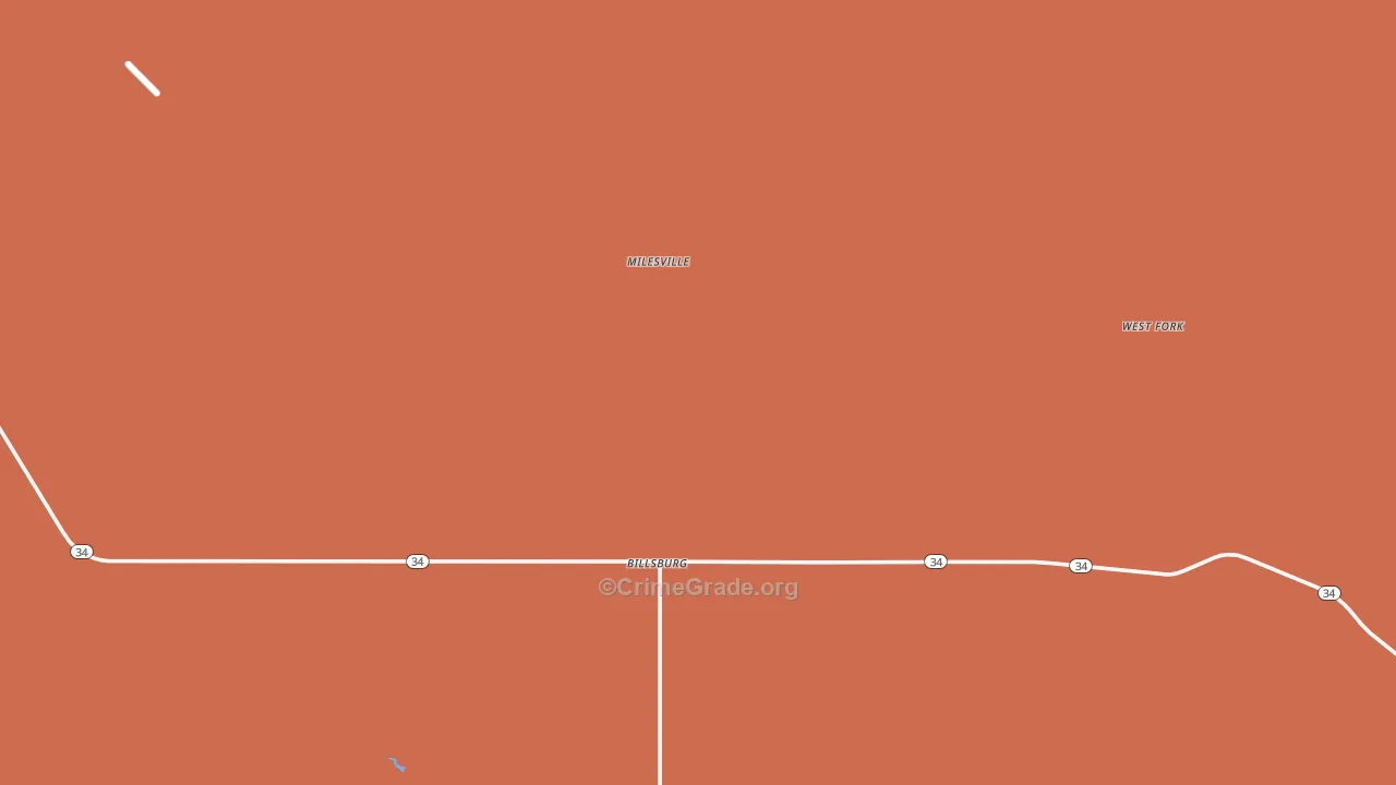 Milesville, SD Map of Murder Rates