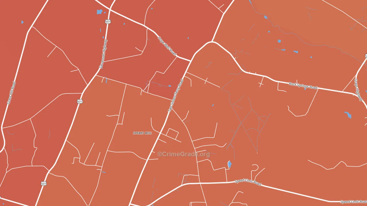 Miley, SC Map of Murder Rates