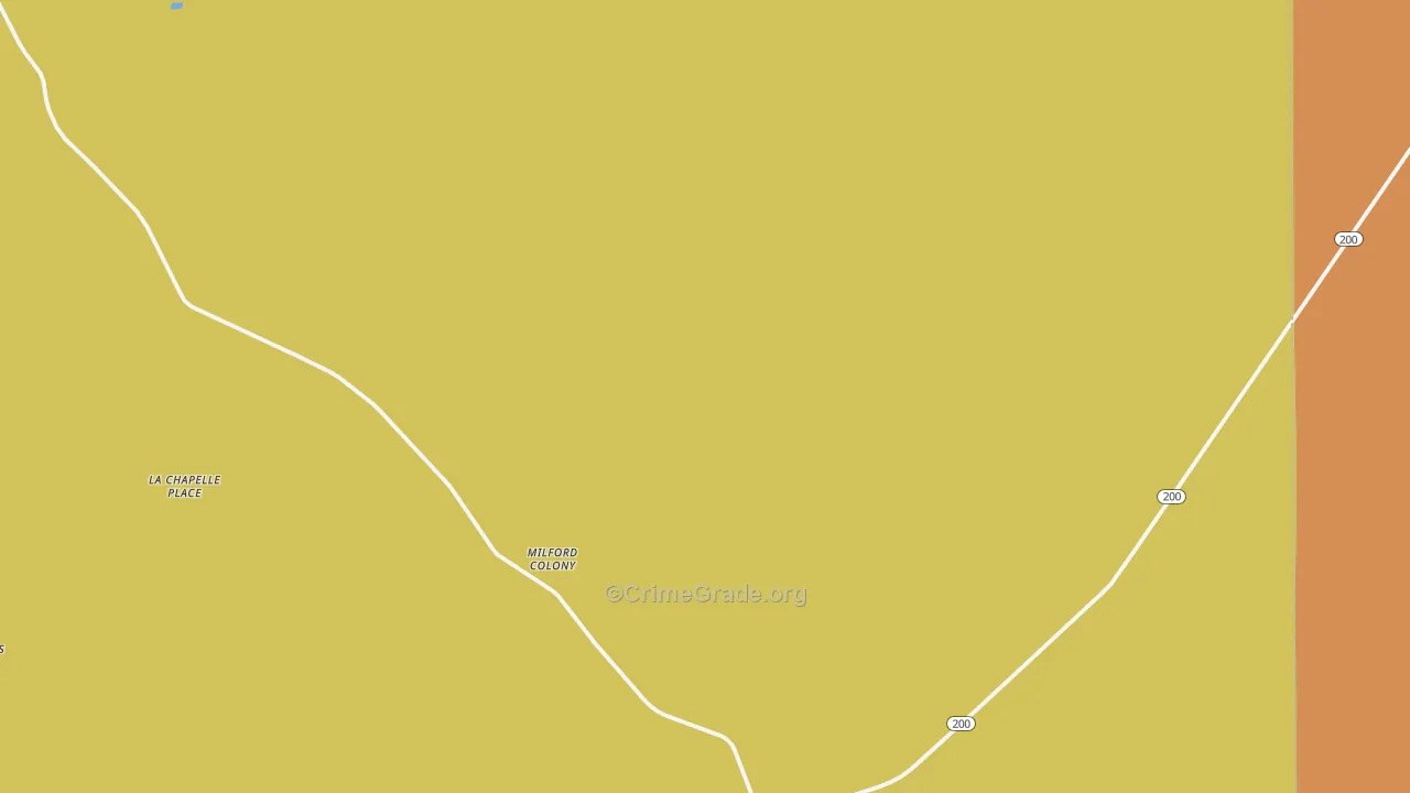 Milford Colony, MT Map of Murder Rates
