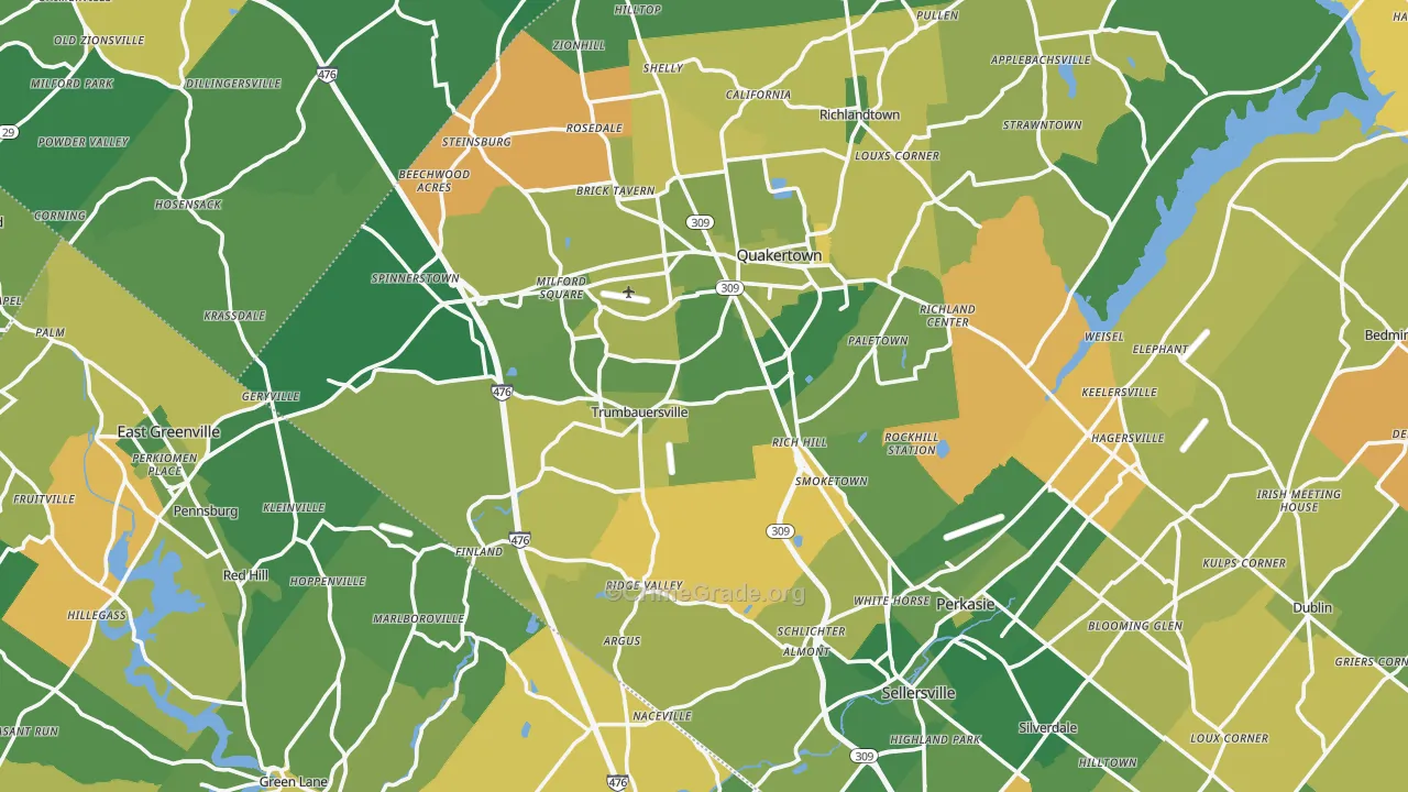 Milford Square, PA Map of Murder Rates