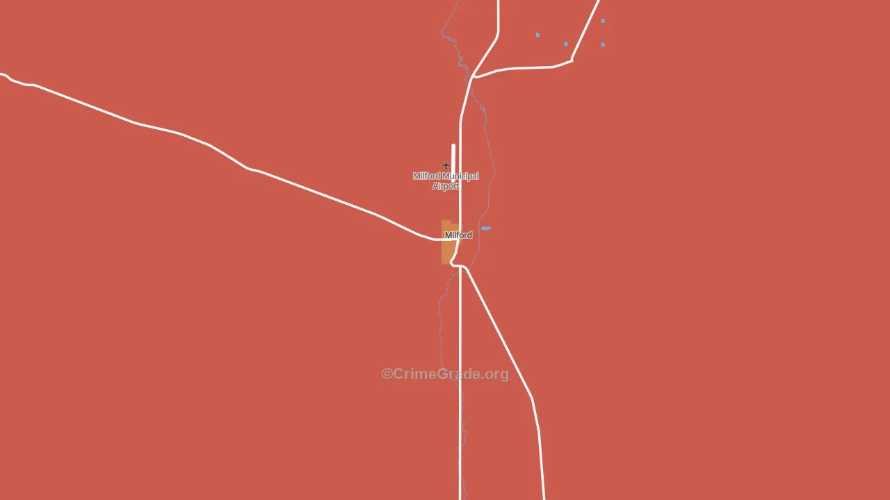 Milford, UT Map of Murder Rates