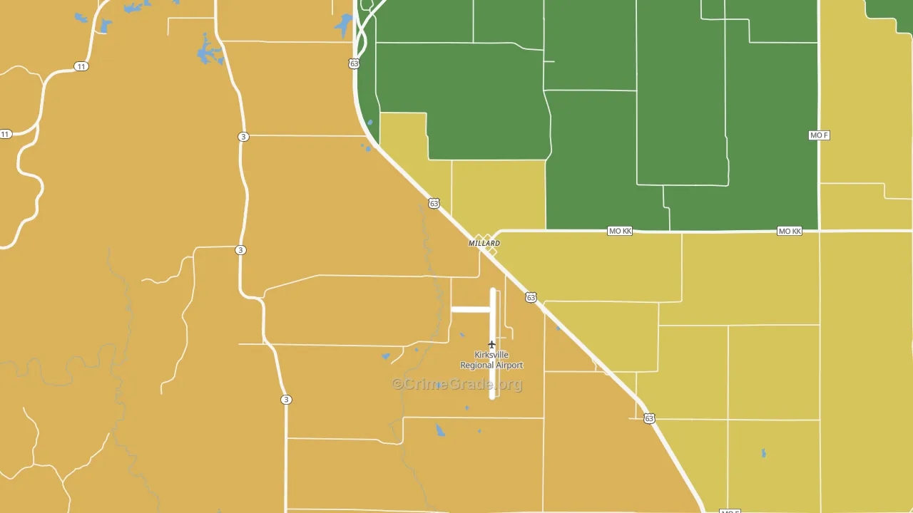 Millard, MO Map of Murder Rates