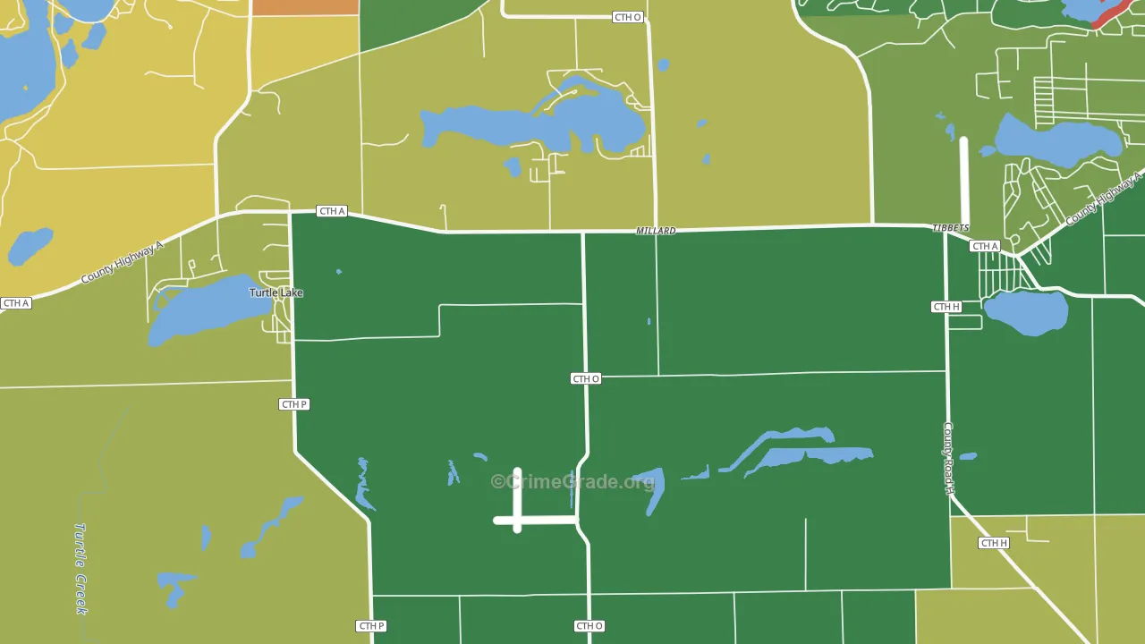 Millard, WI Map of Murder Rates