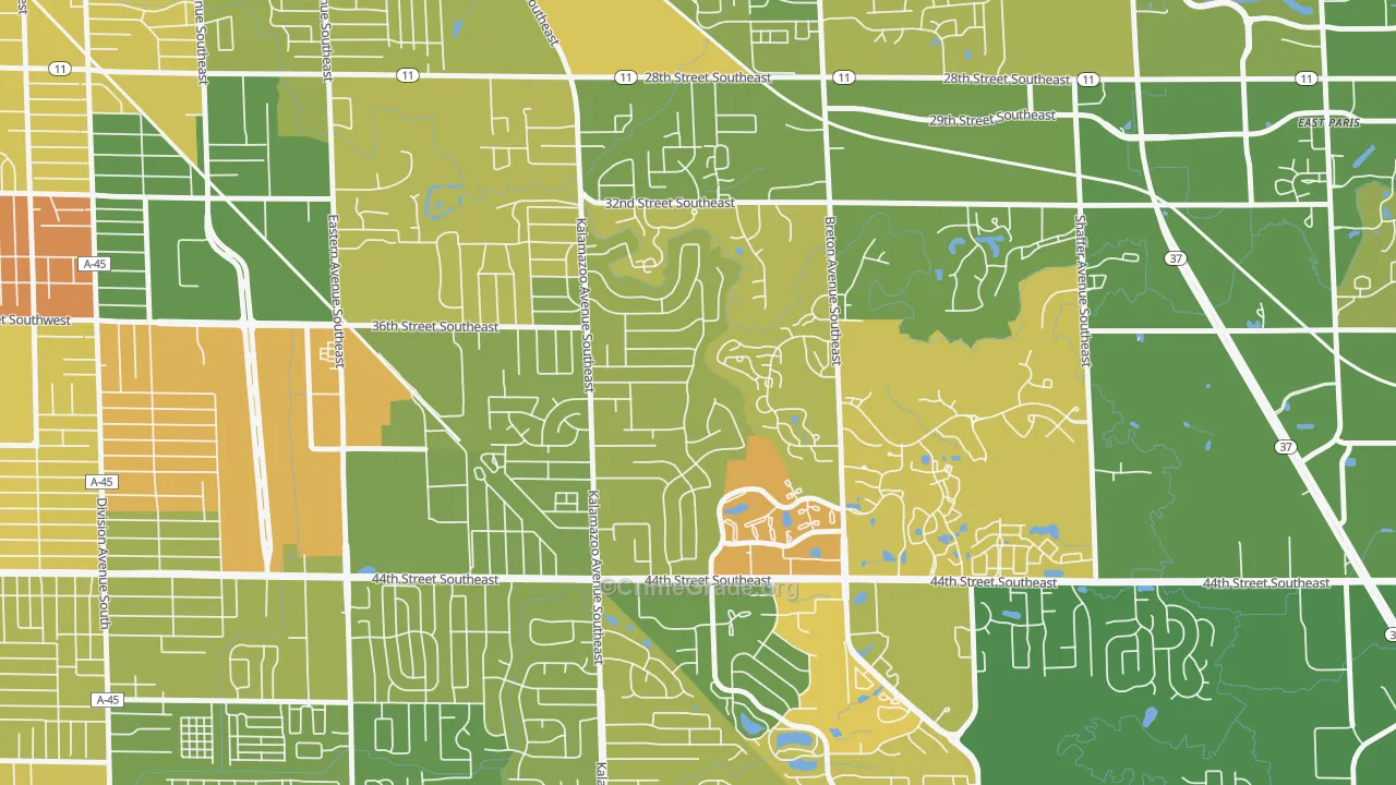 Millbrook, Grand Rapids, MI Map of Murder Rates