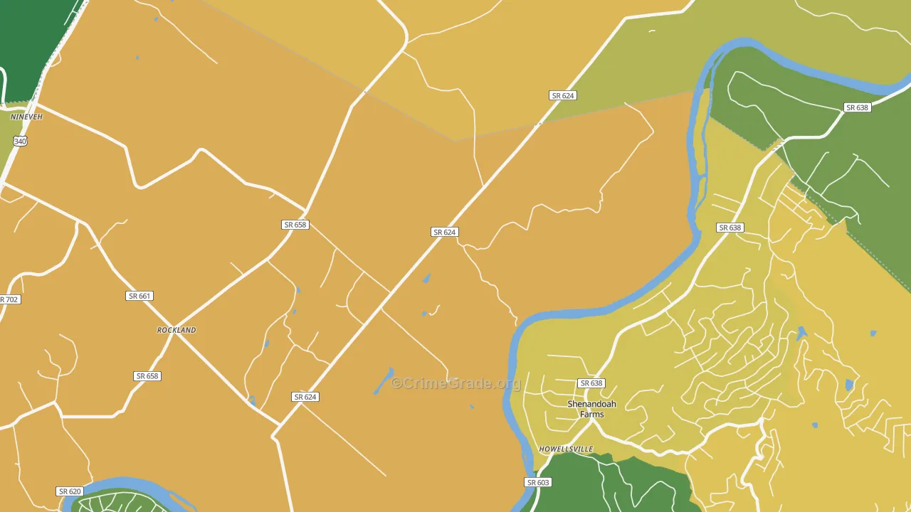 Milldale, VA Map of Murder Rates