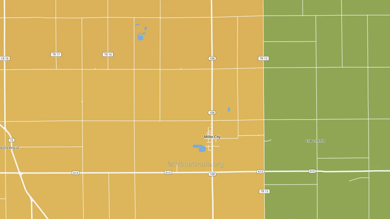 Miller City, OH Map of Murder Rates