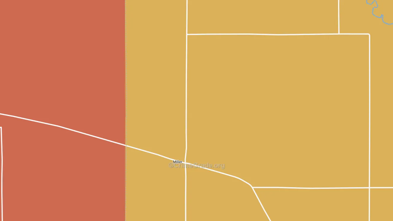 Miller, NE Map of Murder Rates