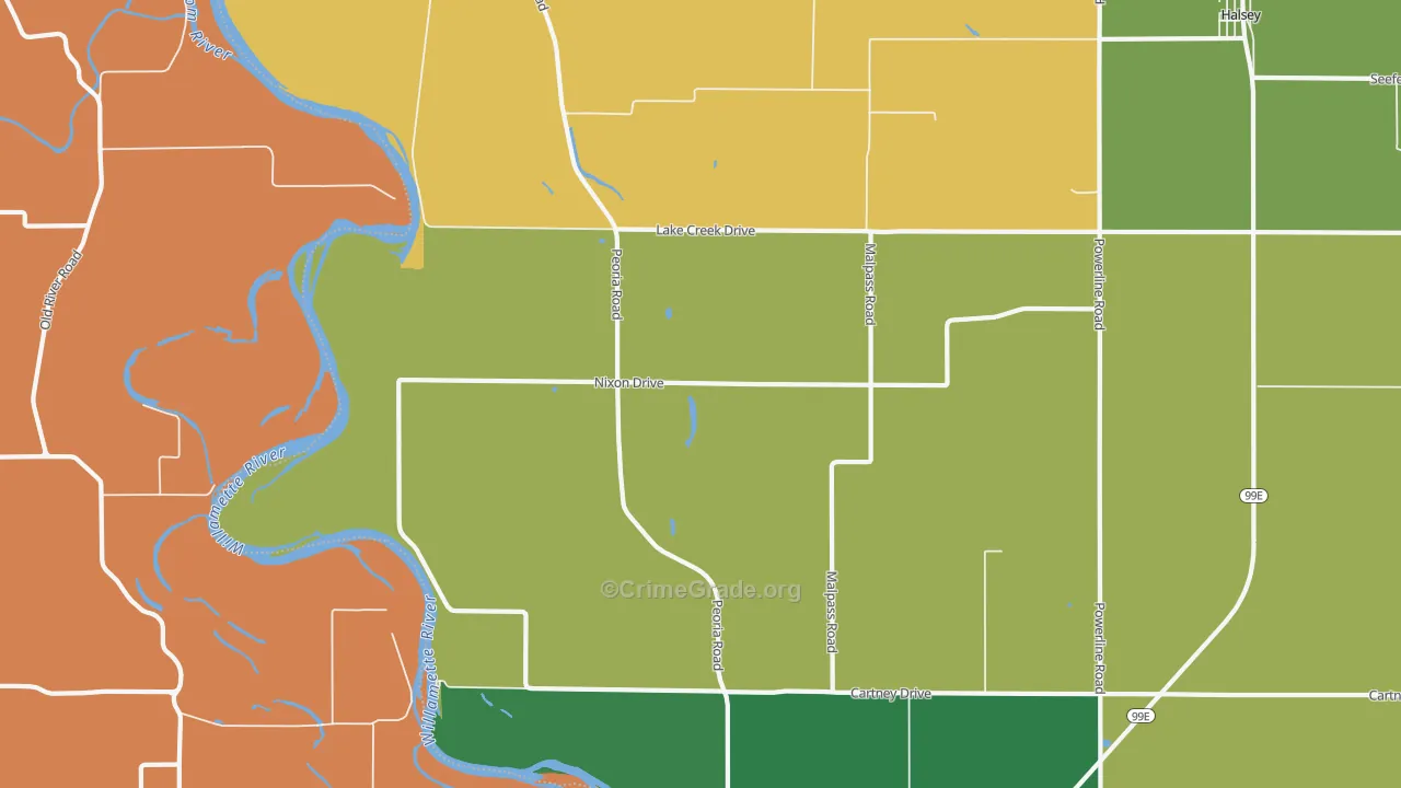 Miller, OR Map of Murder Rates