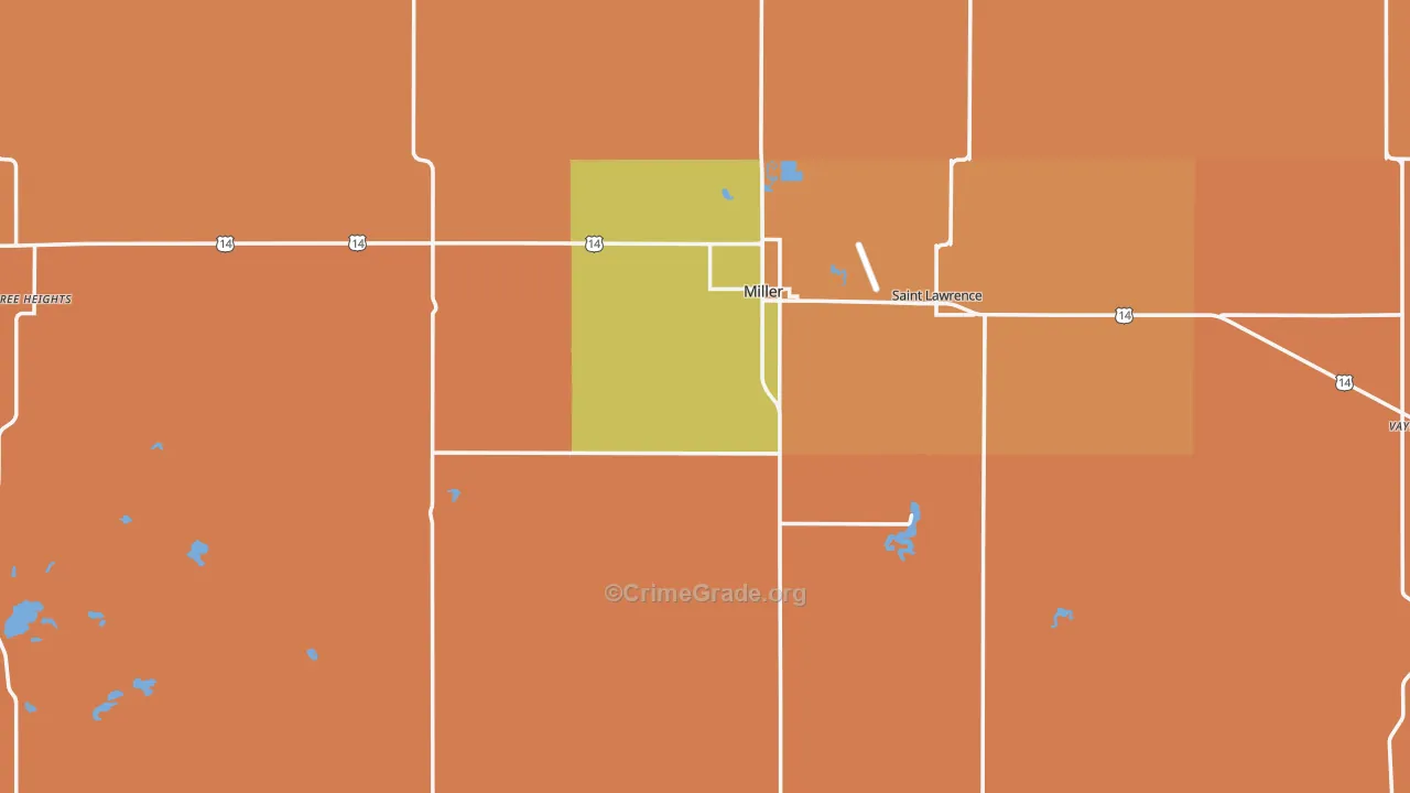 Miller, SD Map of Murder Rates