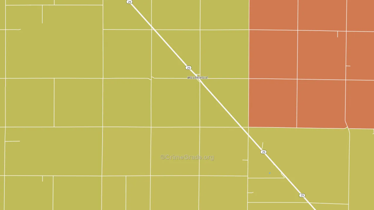 Millersville, IL Map of Murder Rates