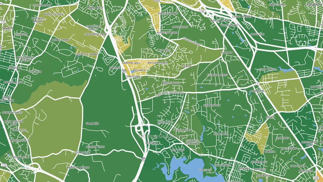 Millersville, MD Map of Murder Rates