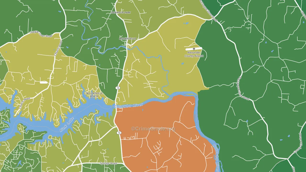Millersville, NC Map of Murder Rates