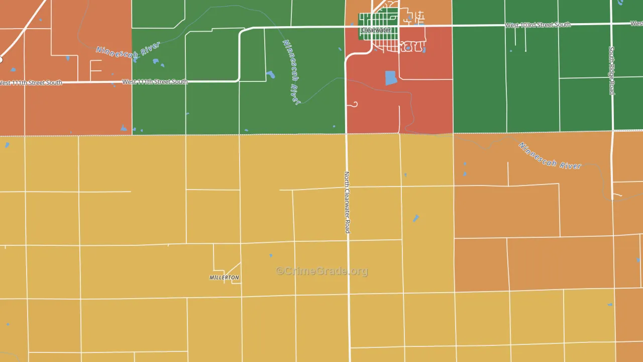 Millerton, KS Map of Murder Rates