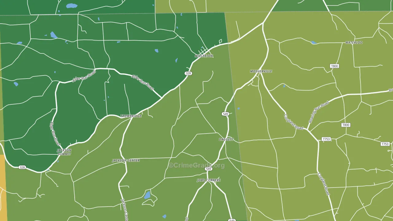 Millerton, PA Map of Murder Rates