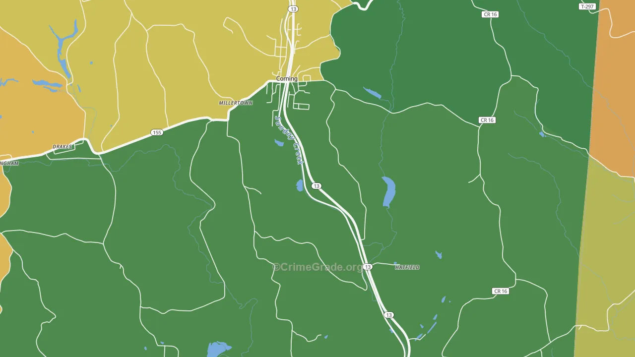 Millertown, OH Map of Murder Rates