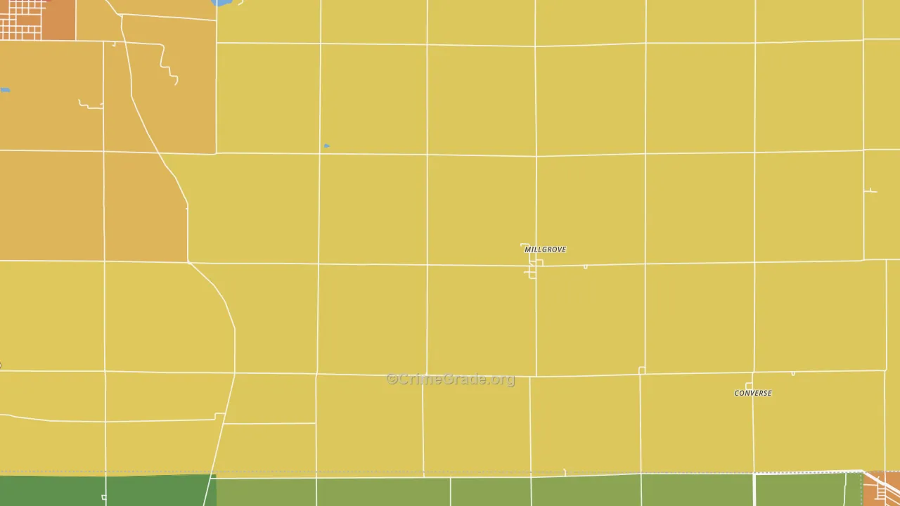 Millgrove, IN Map of Murder Rates