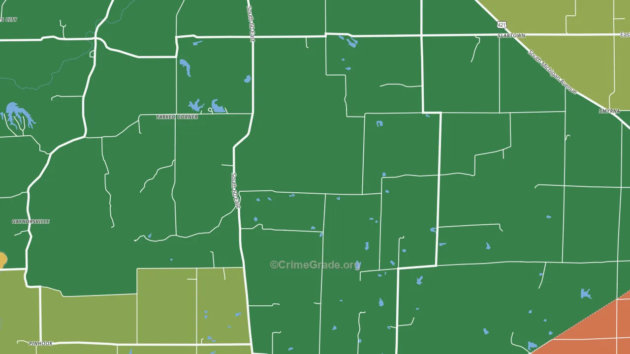 Millhousen, IN Map of Murder Rates