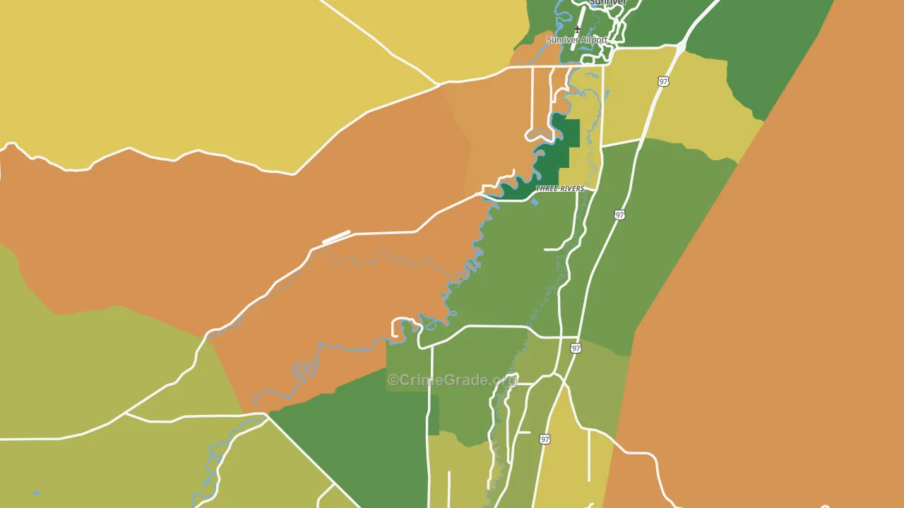 Millican, OR Map of Murder Rates