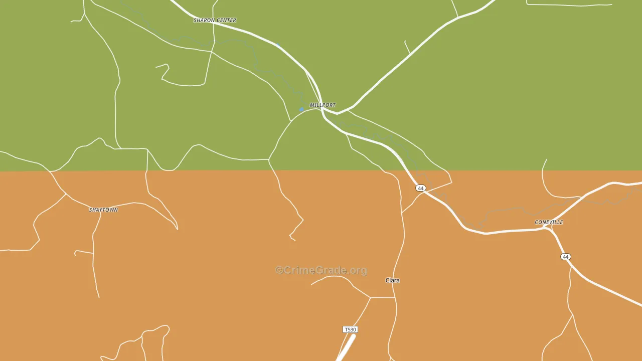 Millport, PA Map of Murder Rates