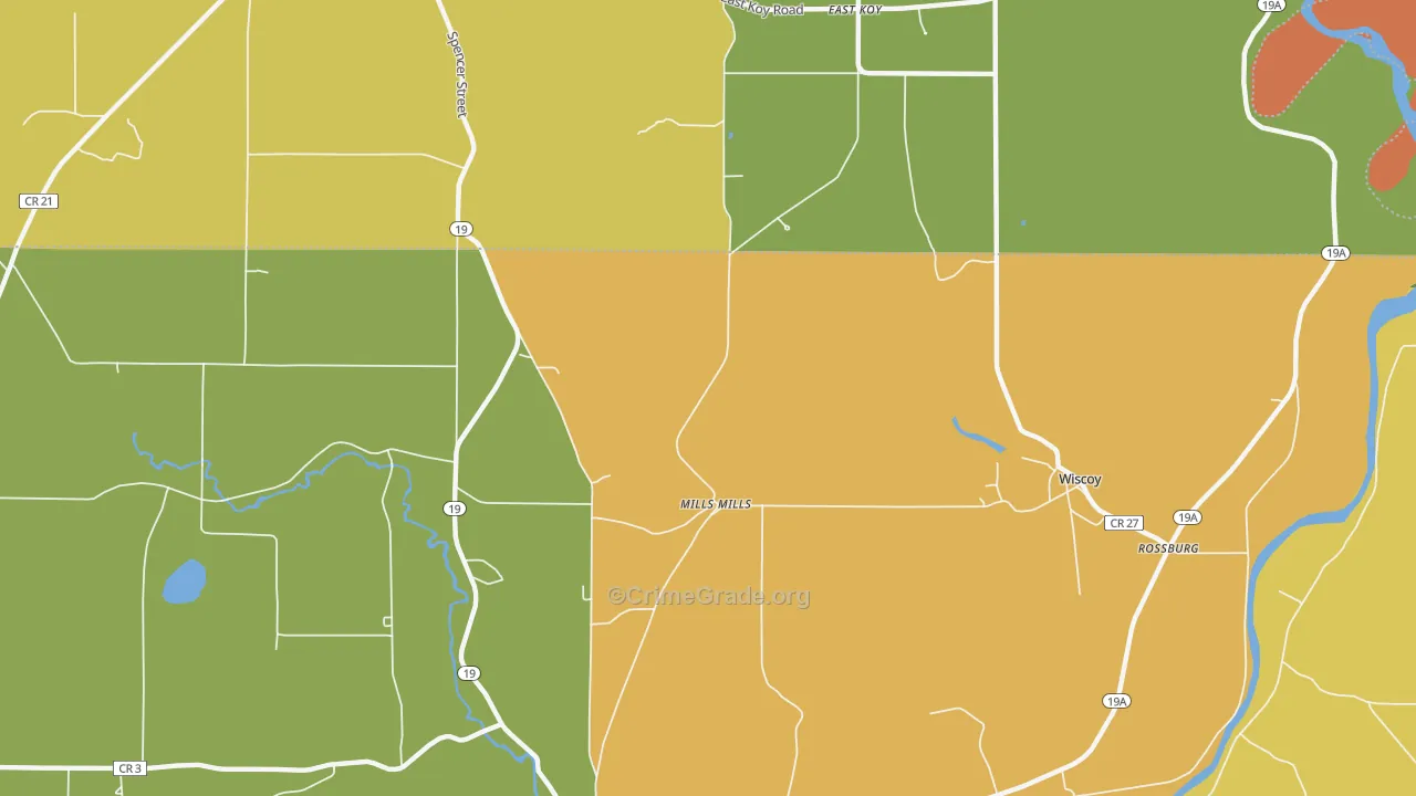 Mills Mills, NY Map of Murder Rates