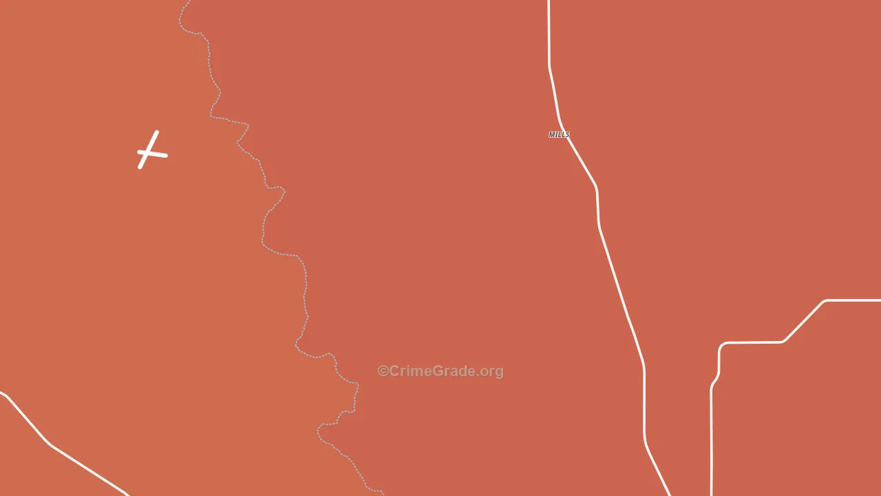 Mills, NM Map of Murder Rates