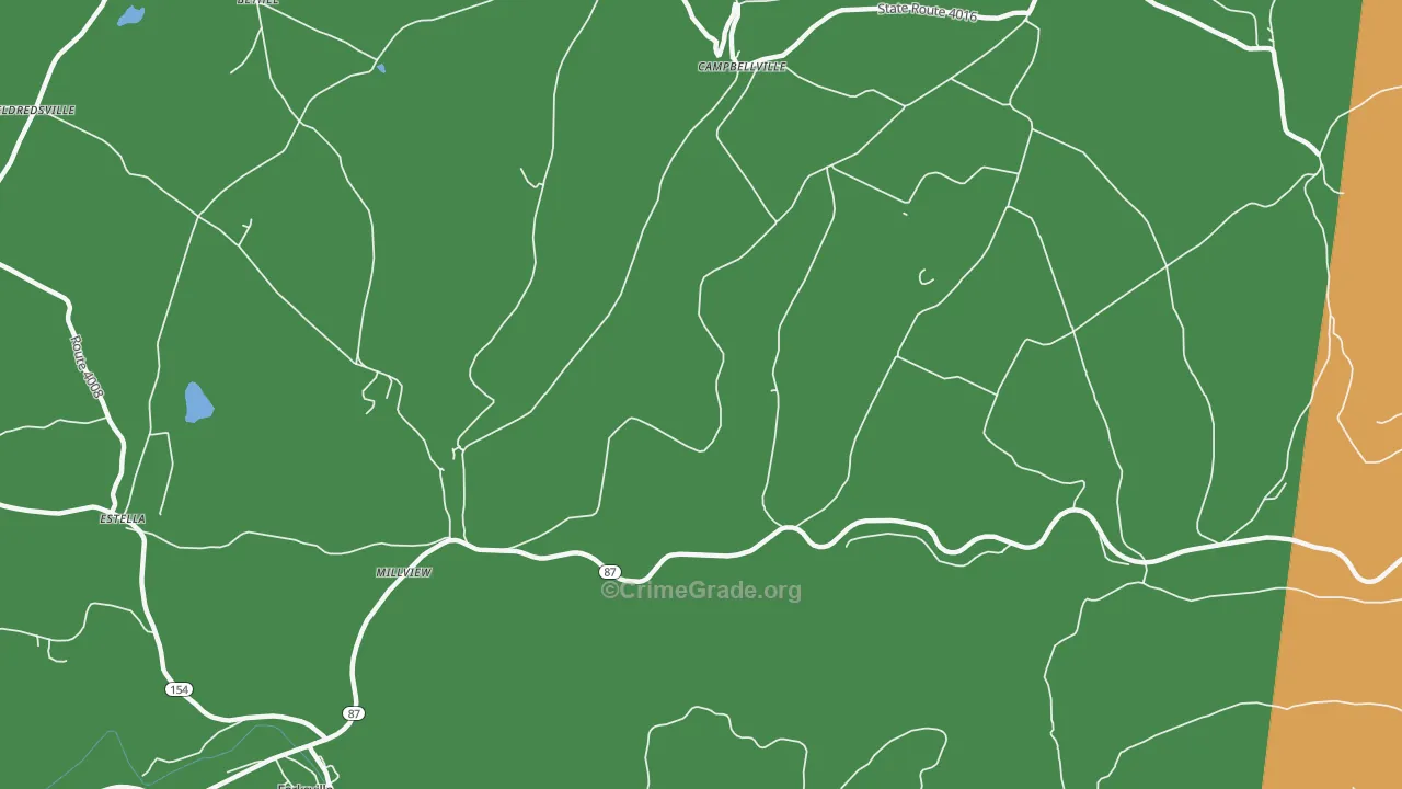 Millview, PA Map of Murder Rates