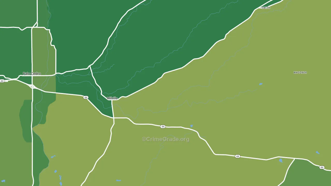 Millville, CA Map of Murder Rates