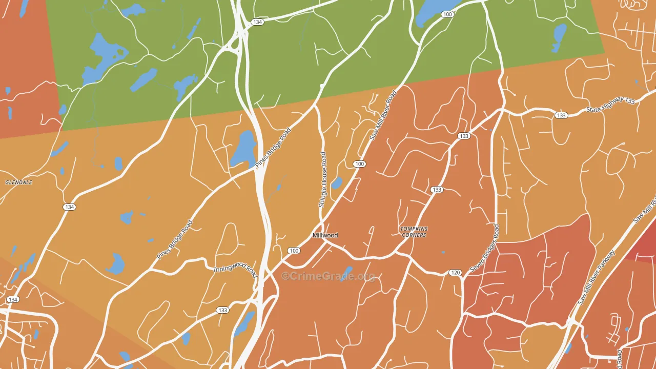 Millwood, NY Map of Murder Rates
