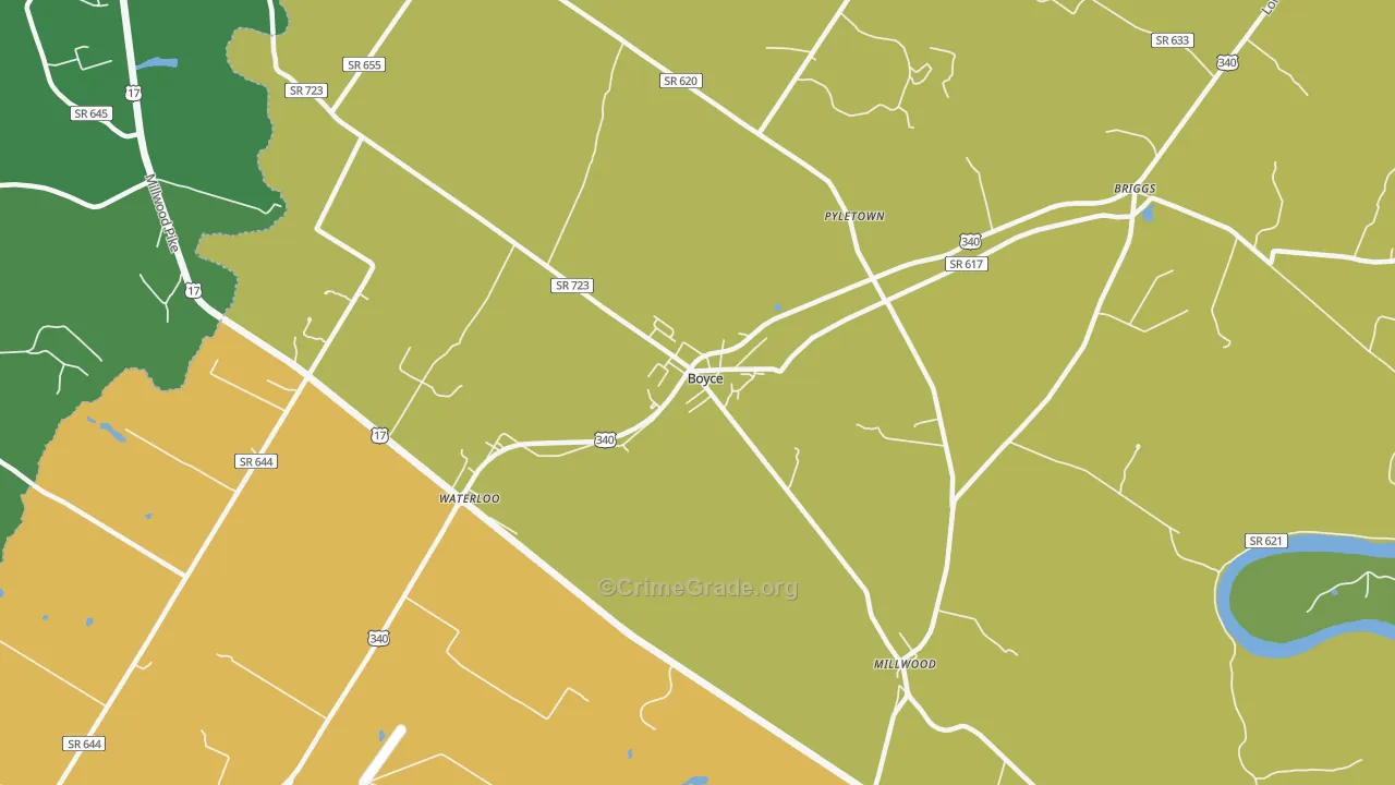Millwood, VA Map of Murder Rates