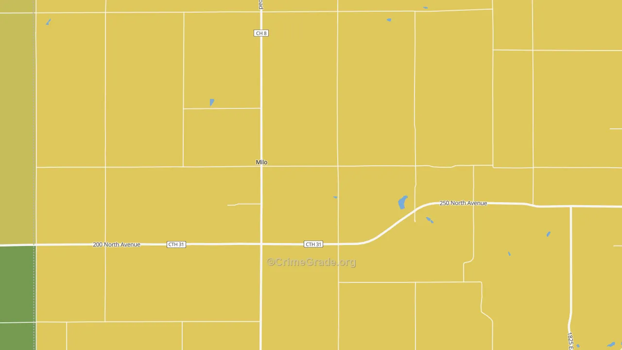 Milo, IL Map of Murder Rates