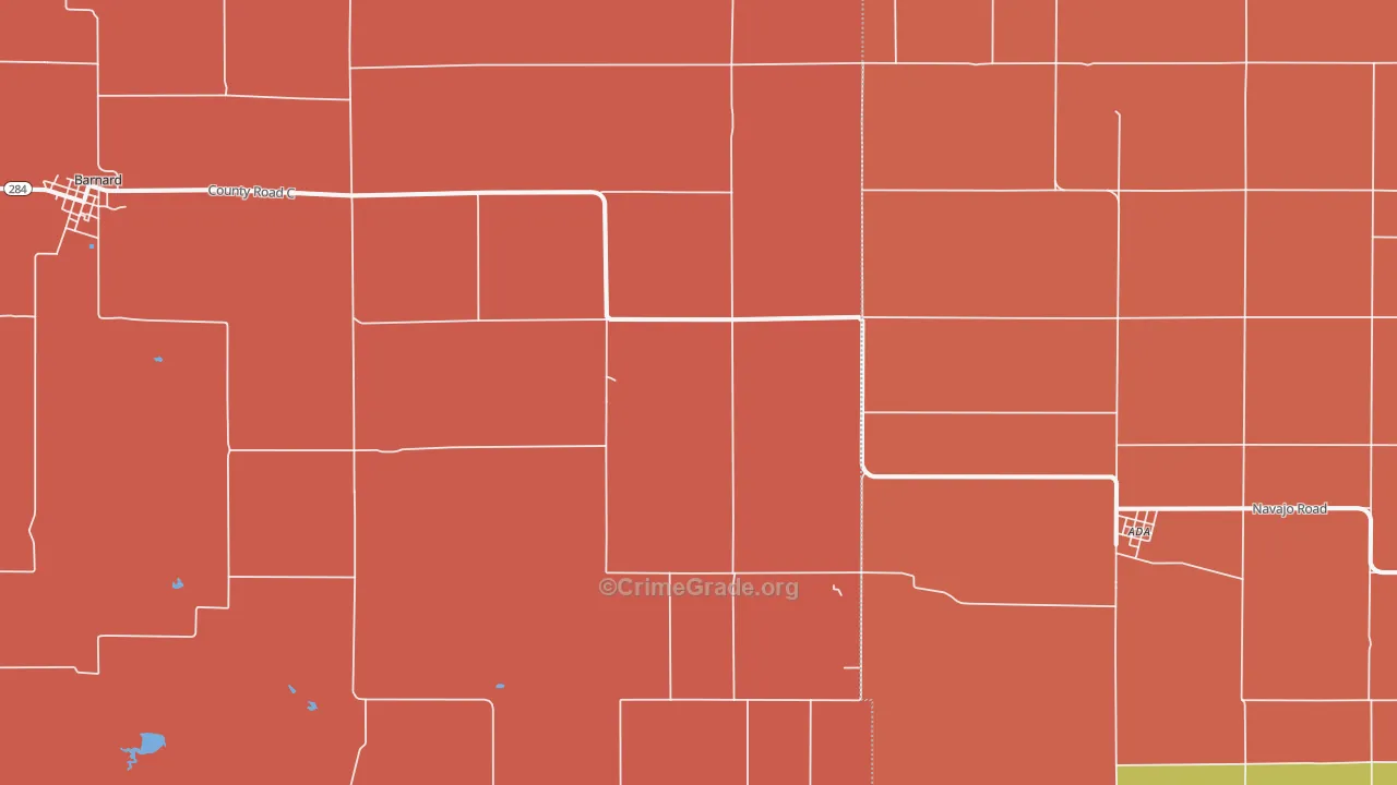 Milo, KS Map of Murder Rates
