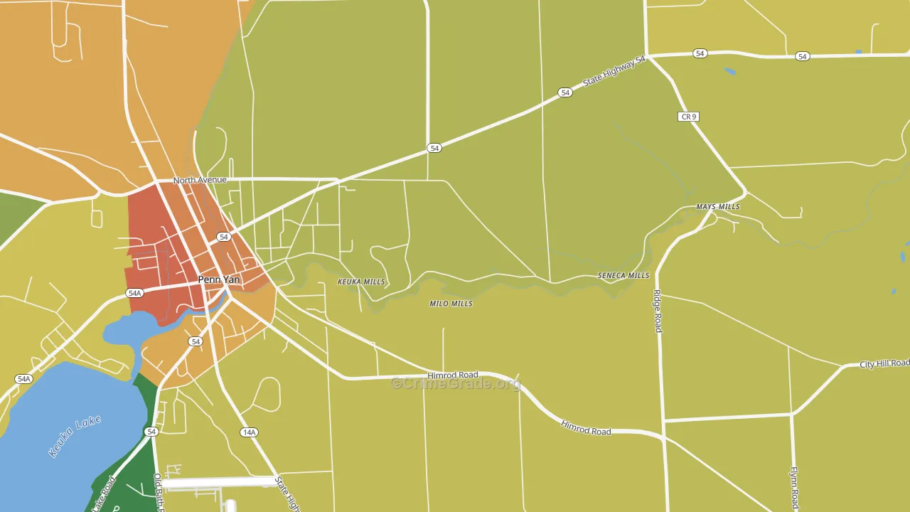 Milo Mills, NY Map of Murder Rates