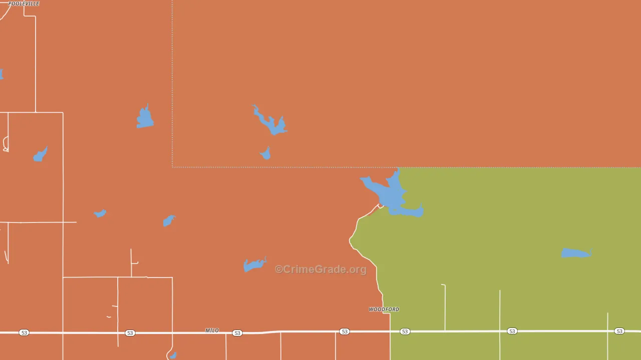Milo, OK Map of Murder Rates