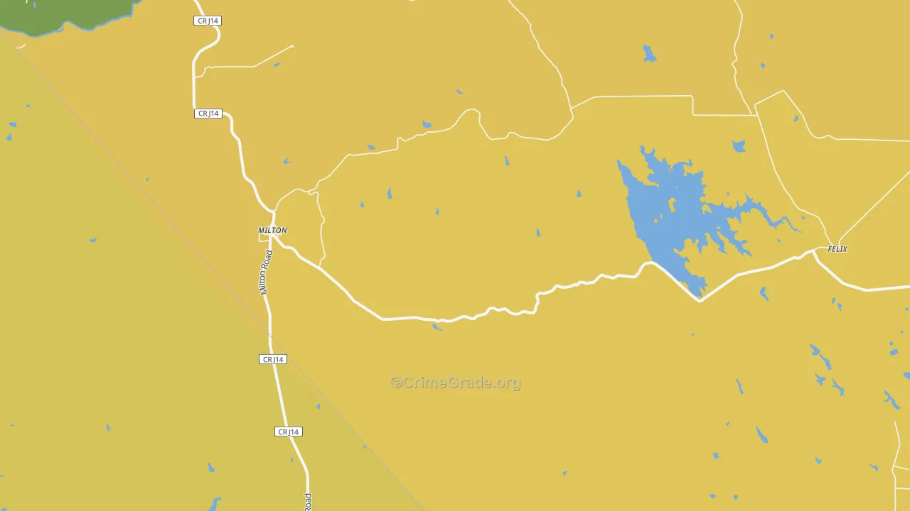 Milton, CA Map of Murder Rates