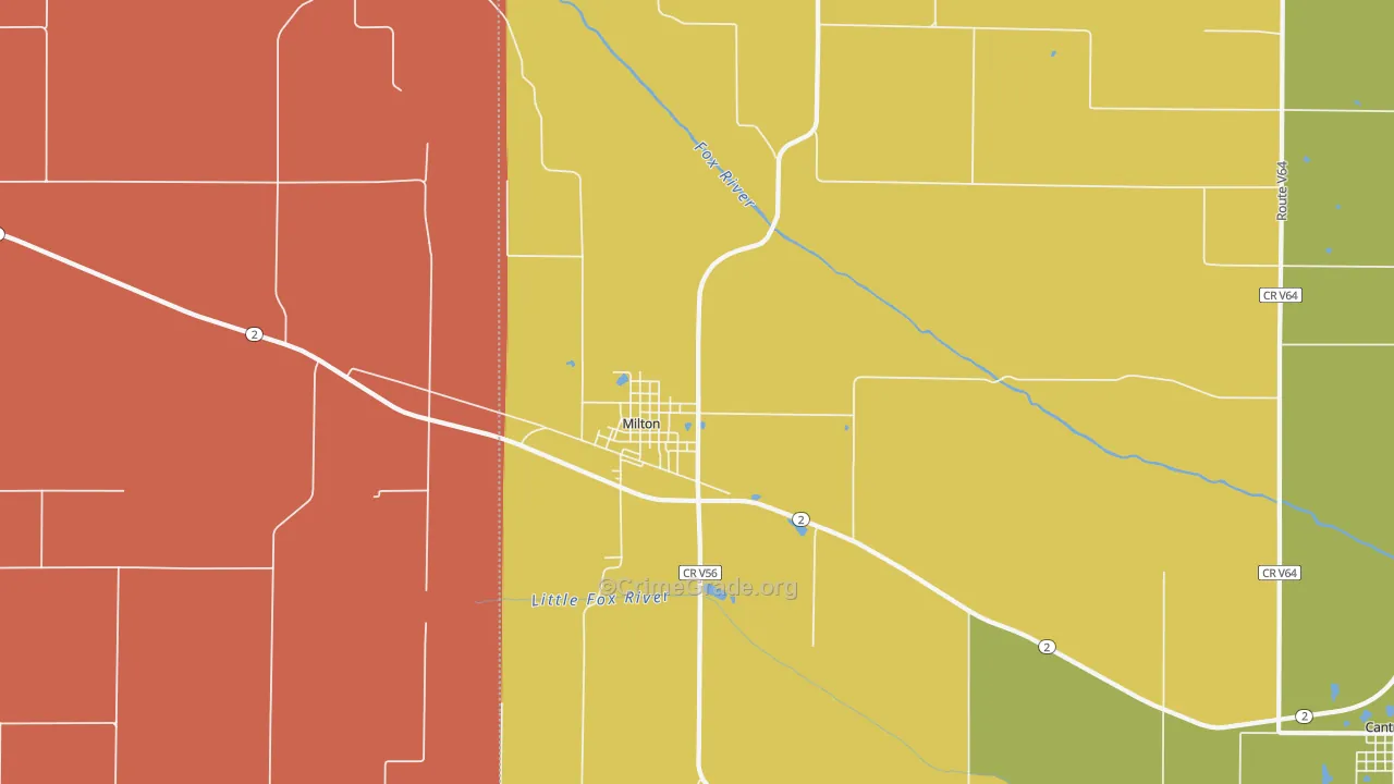 Milton, IA Map of Murder Rates